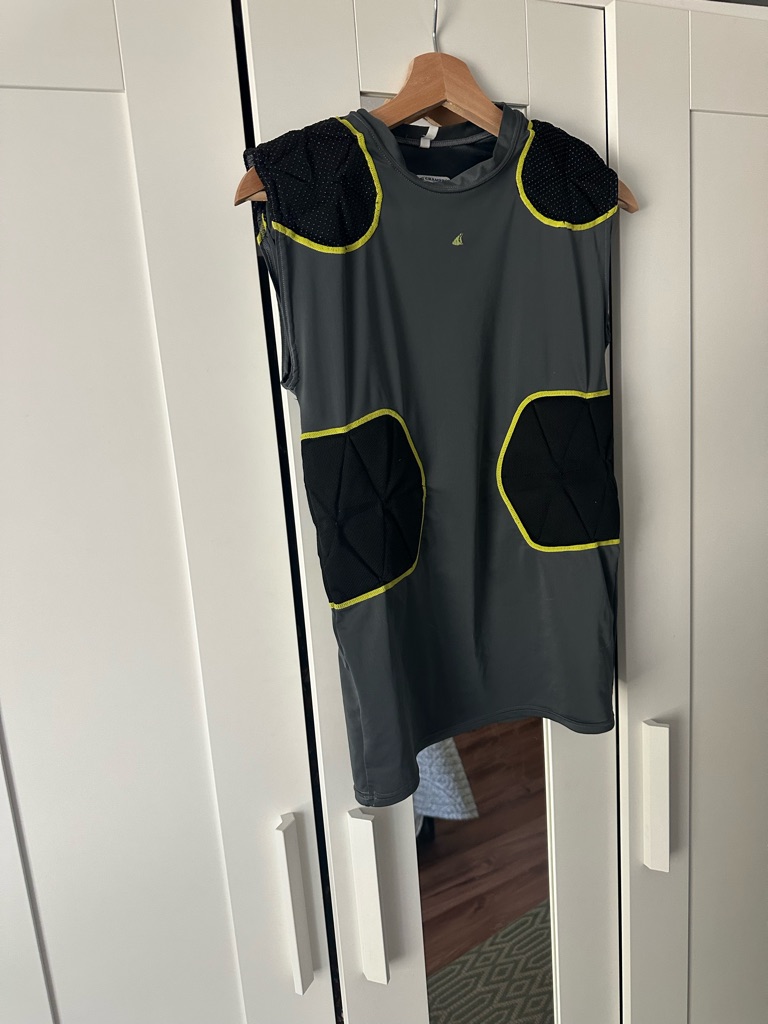Men's Gray Protective Sleeveless Training Top With Neon Trim